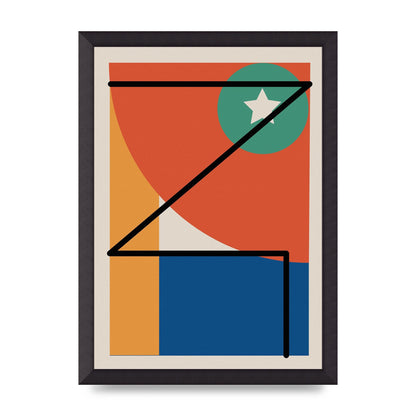 Abstract Bold Shape One Art For The Home - A3 framed