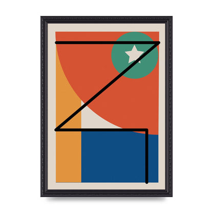 Abstract Bold Shape One Art For The Home - A3 framed