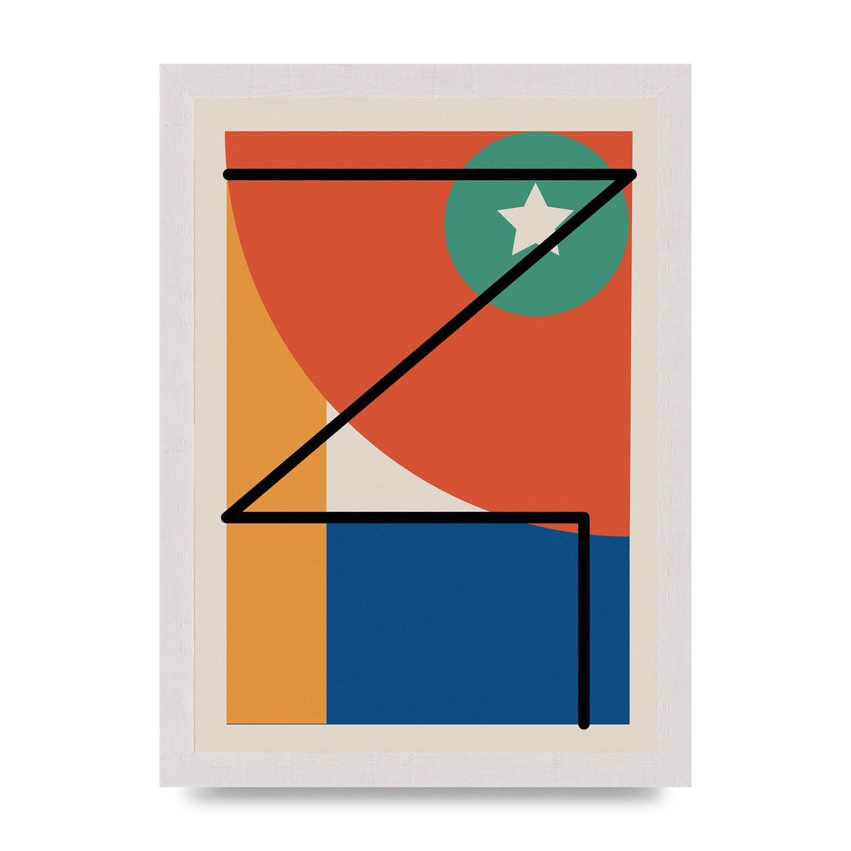 Abstract Bold Shape One Art For The Home - A4 framed