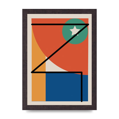 Abstract Bold Shape One Art For The Home - A4 framed