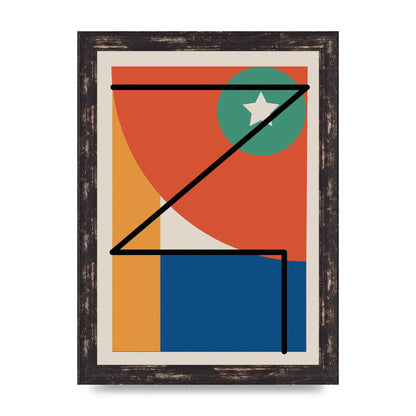 Abstract Bold Shape One Art For The Home - A4 framed