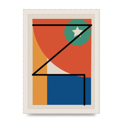 Abstract Bold Shape One Art For The Home - A4 framed