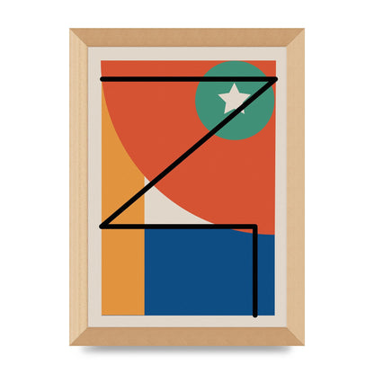 Abstract Bold Shape One Art For The Home - A4 framed