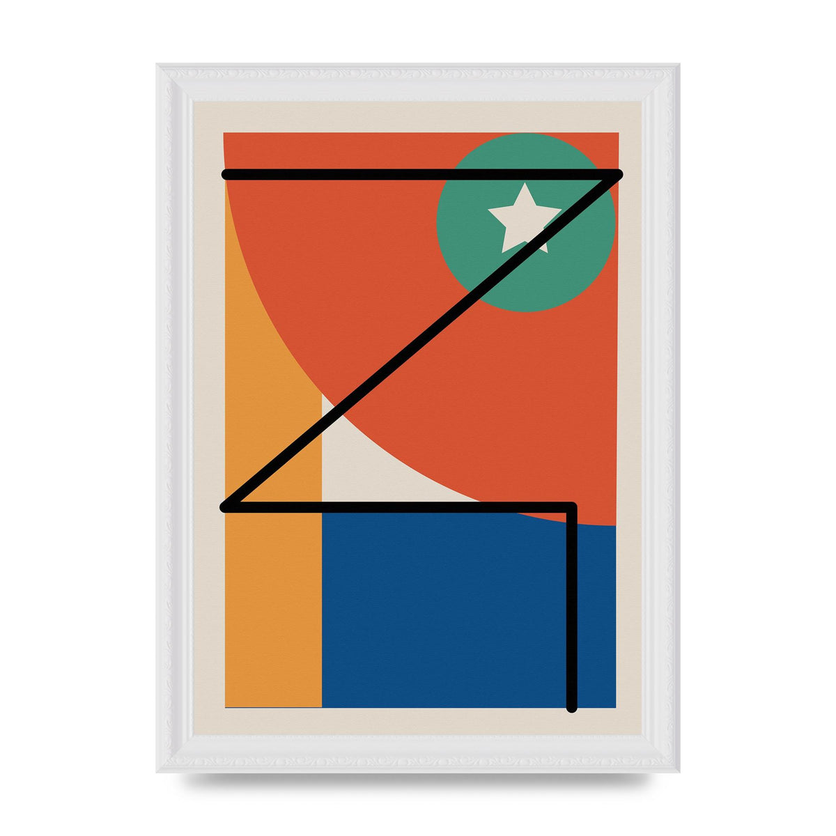 Abstract Bold Shape One Art For The Home - A4 framed