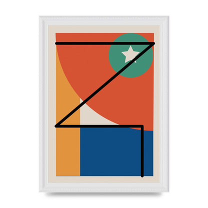 Abstract Bold Shape One Art For The Home - A4 framed