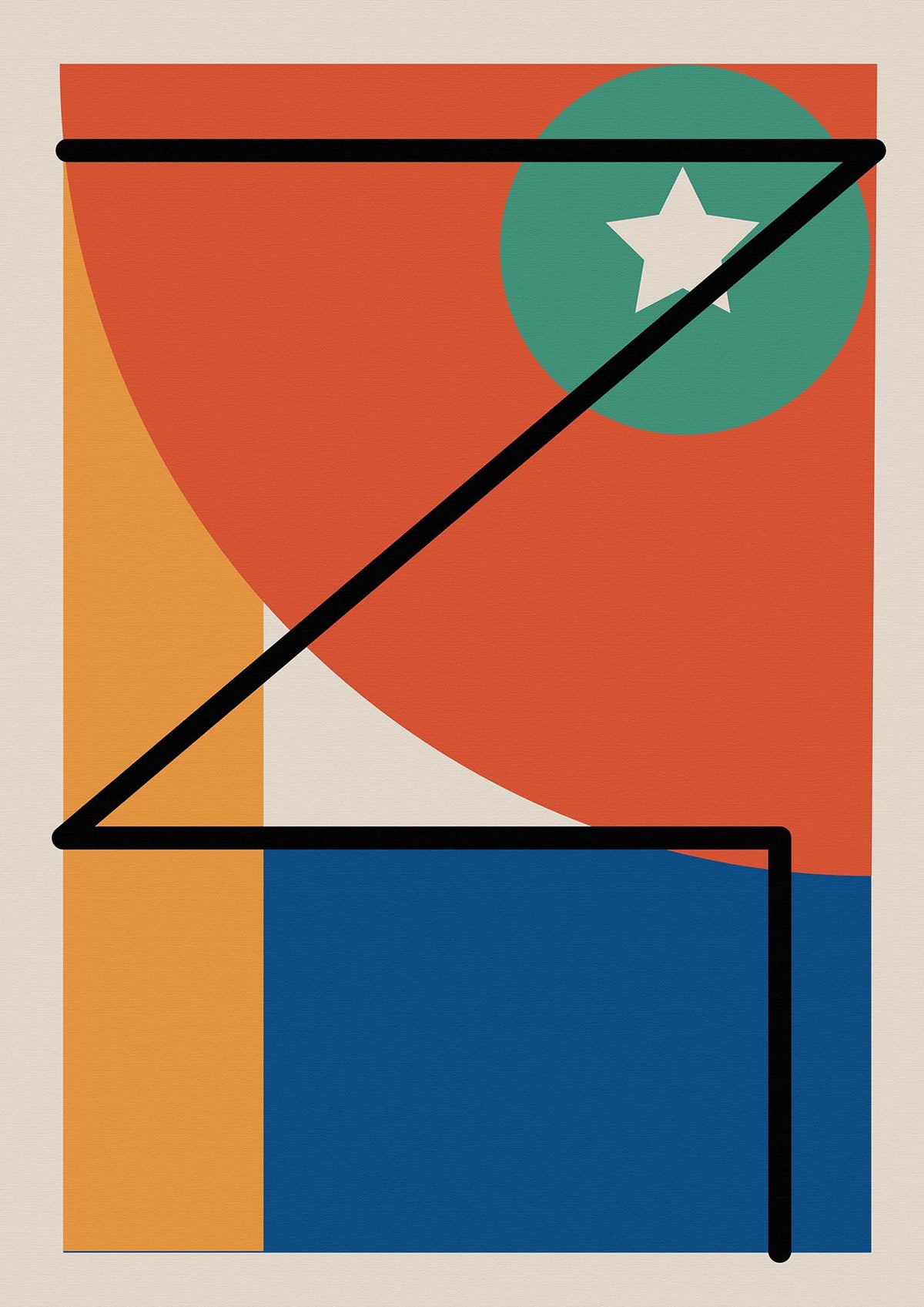 Abstract Bold Shape One Art For The Home - detail
