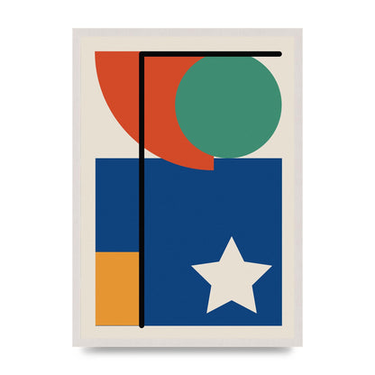 Abstract Bold Shape Two Printed Poster - A2 framed