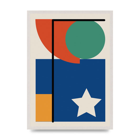 Abstract Bold Shape Two Printed Poster - A2 framed