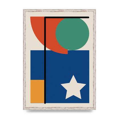 Abstract Bold Shape Two Printed Poster - A2 framed