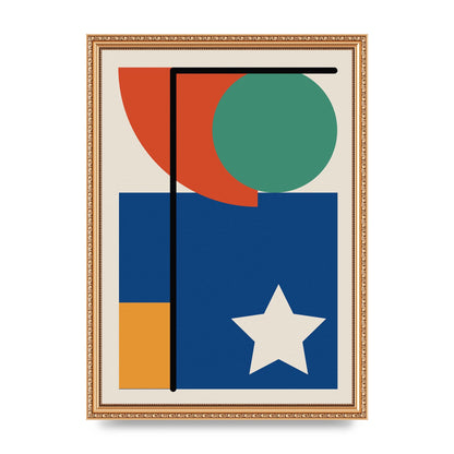 Abstract Bold Shape Two Printed Poster - A3 framed