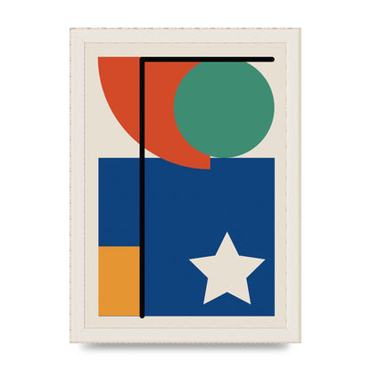 Abstract Bold Shape Two Printed Poster - A4 framed