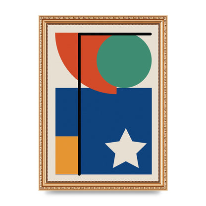 Abstract Bold Shape Two Printed Poster - A4 framed