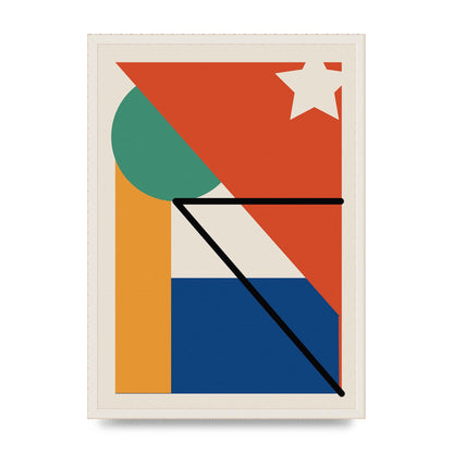 Abstract Bold Shape Three Wall Art - A2 framed