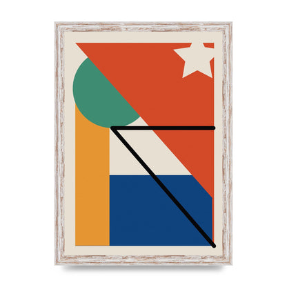 Abstract Bold Shape Three Wall Art - A3 framed