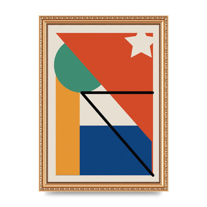 Abstract Bold Shape Three Wall Art - A4 framed