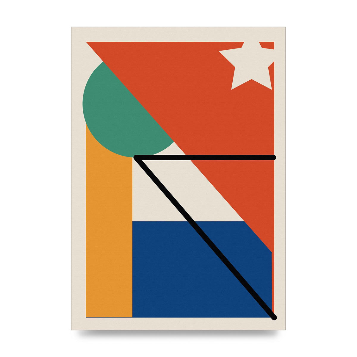 Abstract Bold Shape Three Wall Art - unframed print