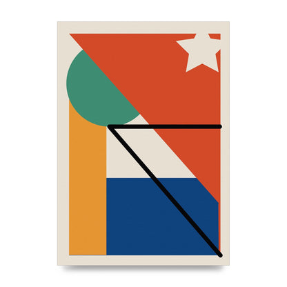 Abstract Bold Shape Three Wall Art - unframed print