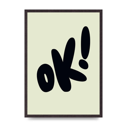 OK Bubble" Art For The Home - A2 framed
