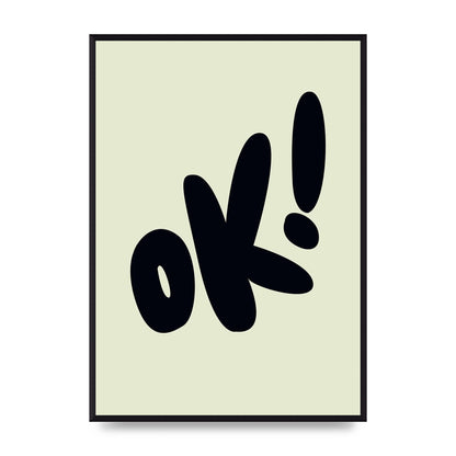 OK Bubble" Art For The Home - A2 framed