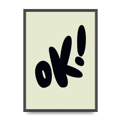 OK Bubble" Art For The Home - A2 framed