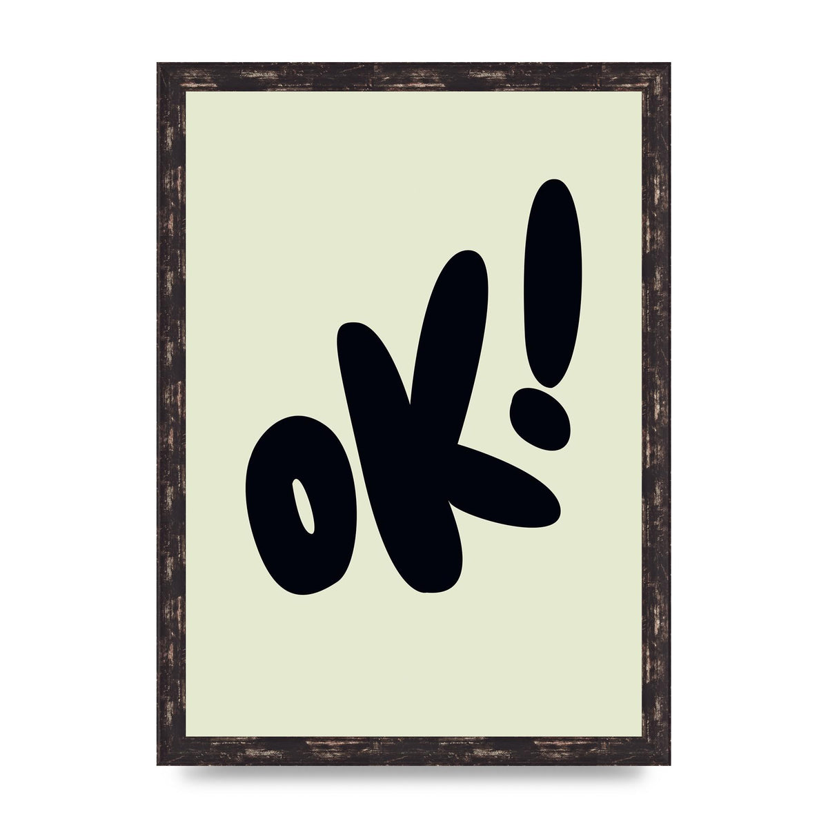 OK Bubble" Art For The Home - A3 framed