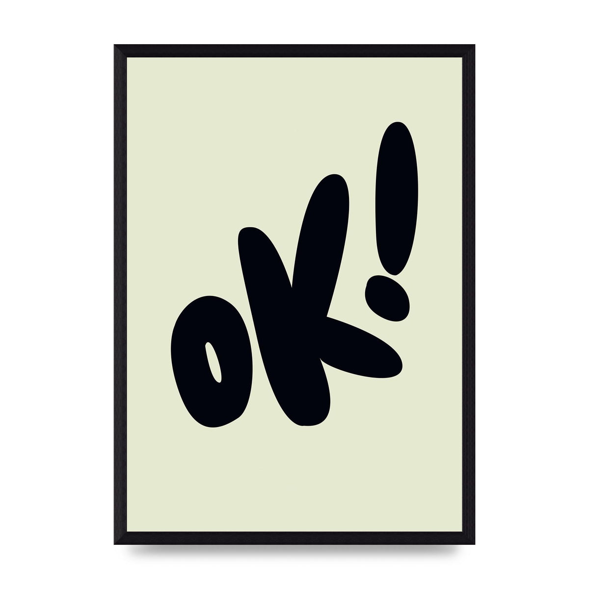 OK Bubble" Art For The Home - A3 framed