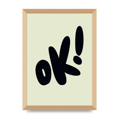 OK Bubble" Art For The Home - A3 framed