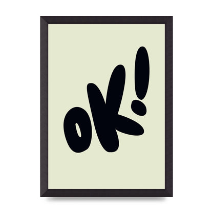 OK Bubble" Art For The Home - A3 framed