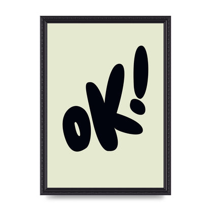 OK Bubble" Art For The Home - A3 framed