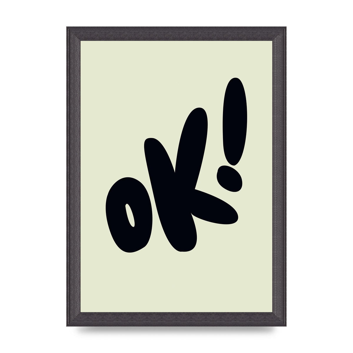 OK Bubble" Art For The Home - A4 framed