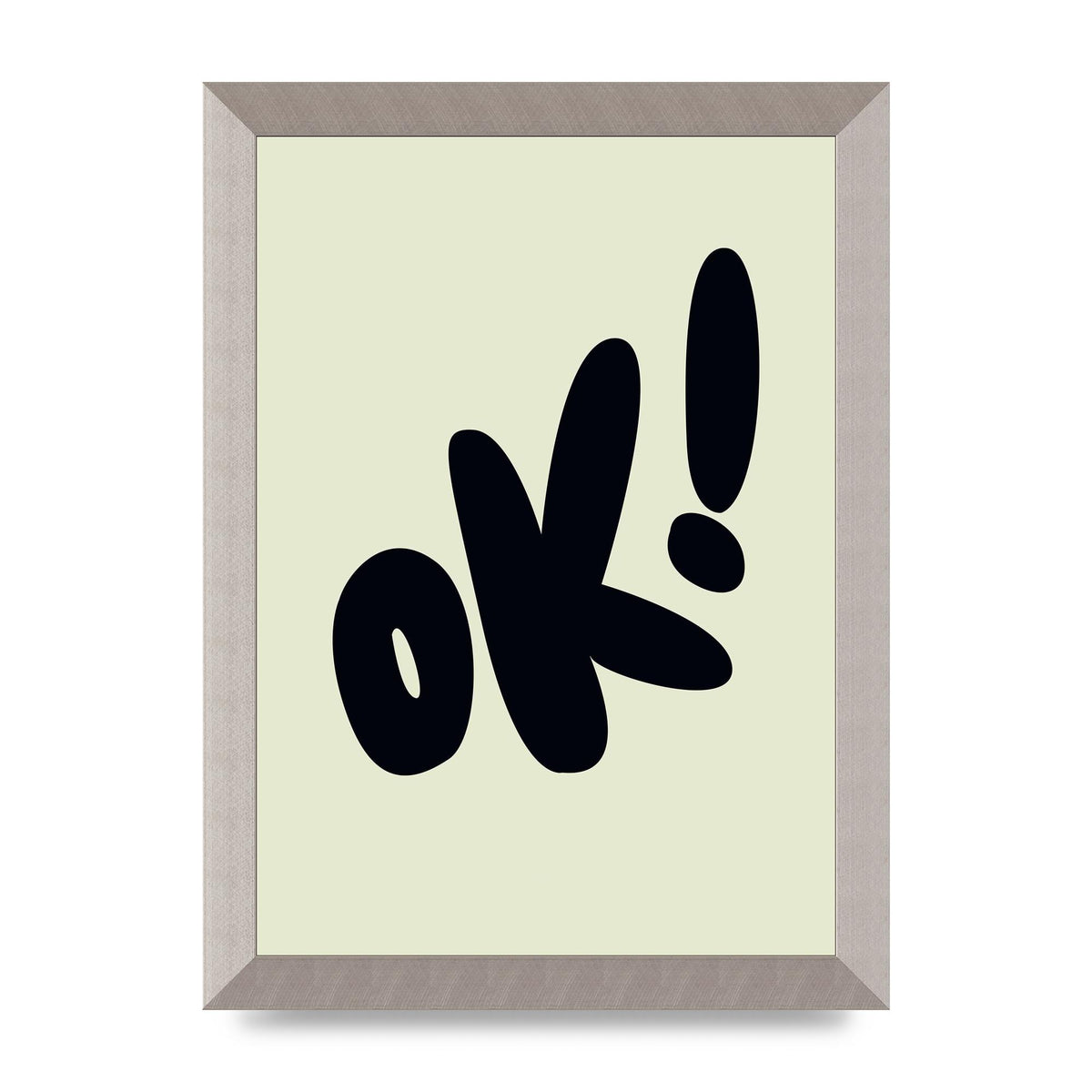 OK Bubble" Art For The Home - A4 framed