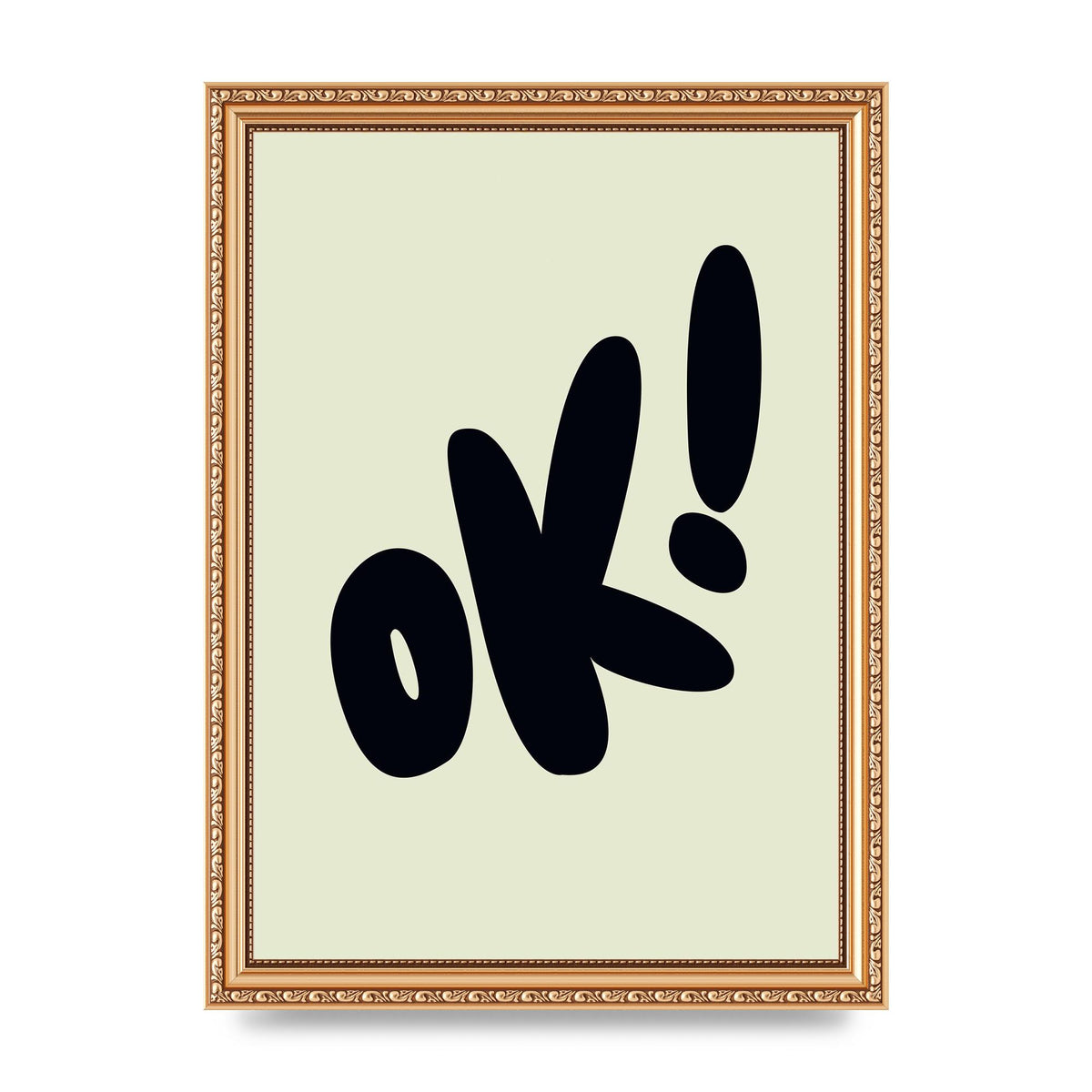 OK Bubble" Art For The Home - A4 framed