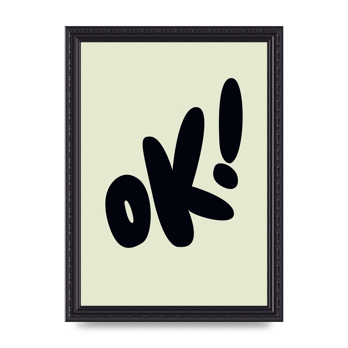 OK Bubble" Art For The Home - A4 framed