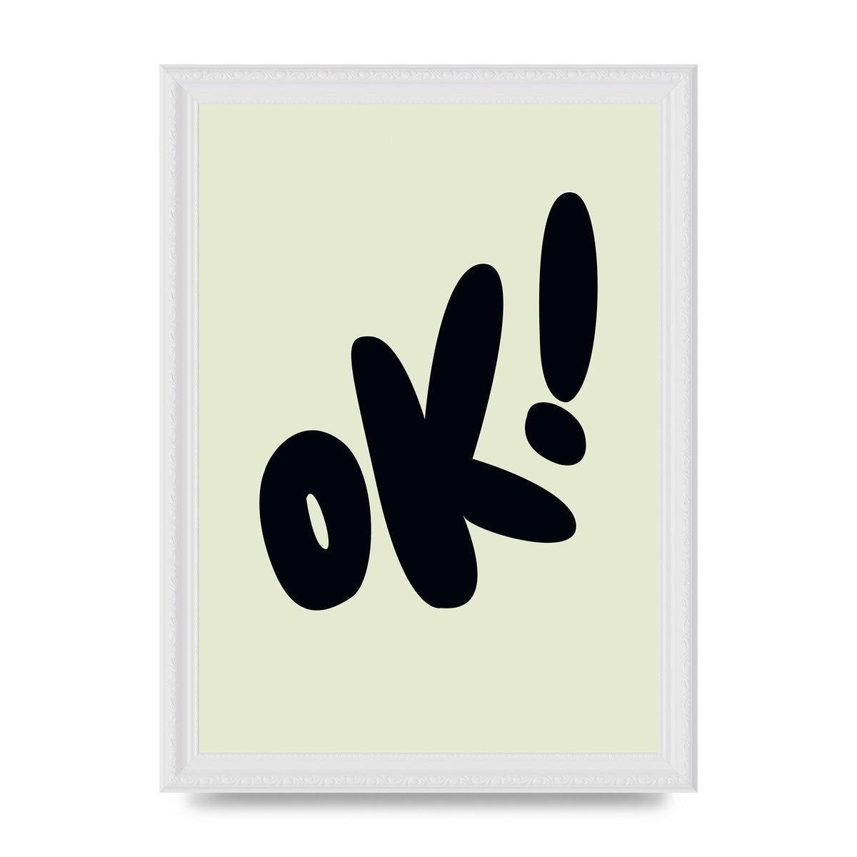 OK Bubble" Art For The Home - A4 framed