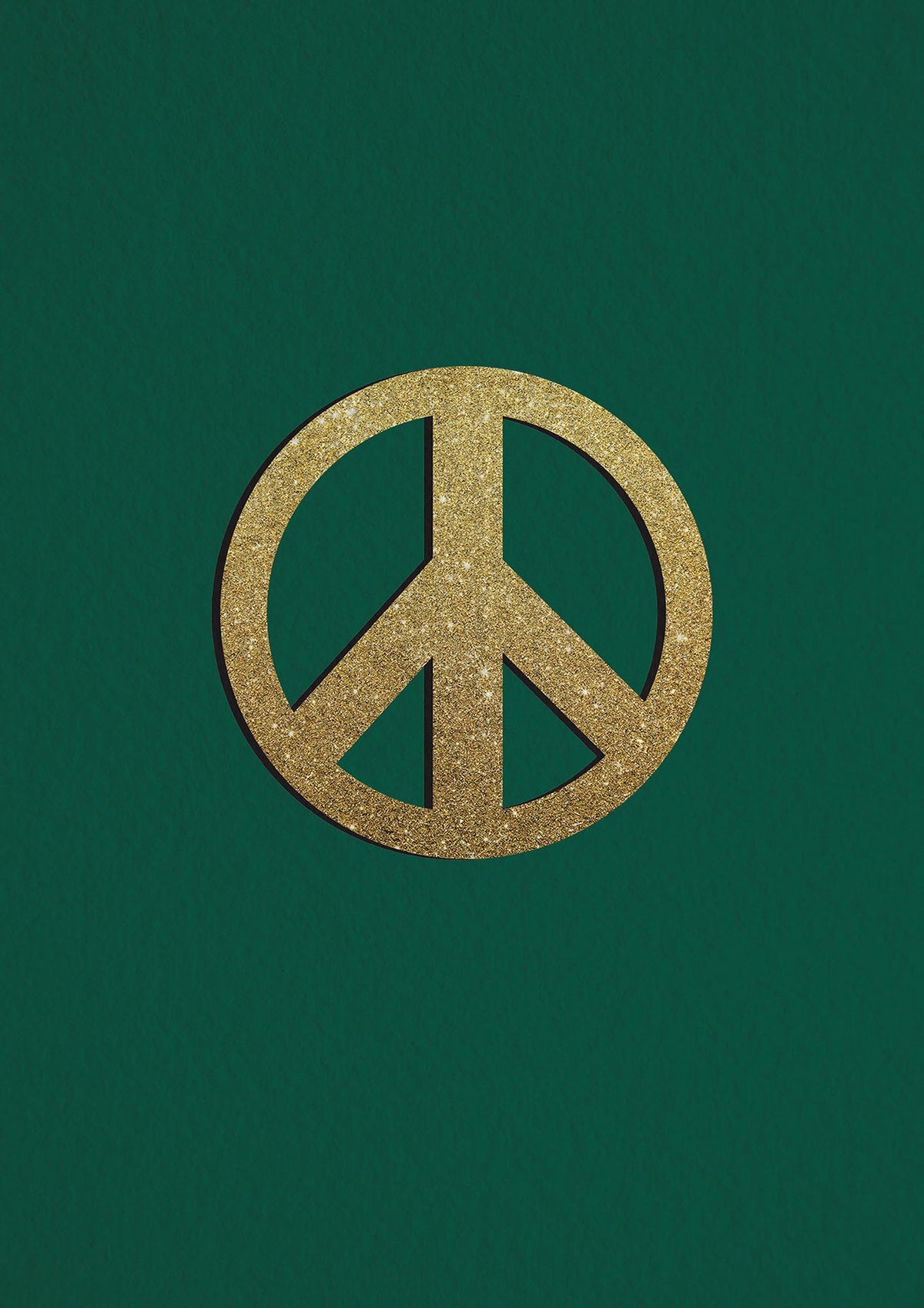 Peace Sign Deep Green Printed Poster - detail