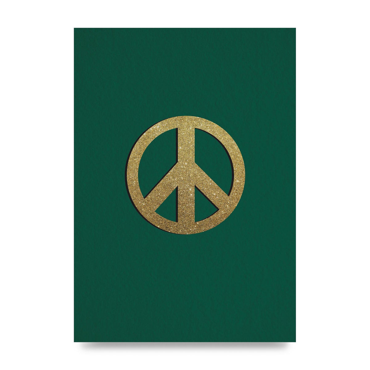 Peace Sign Deep Green Printed Poster - unframed print