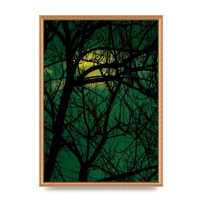 Sunset Through Trees Green Art For The Home - A2 framed