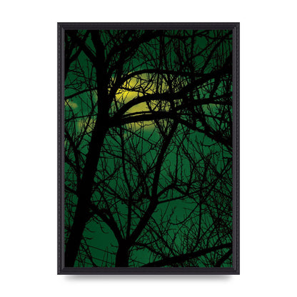 Sunset Through Trees Green Art For The Home - A2 framed