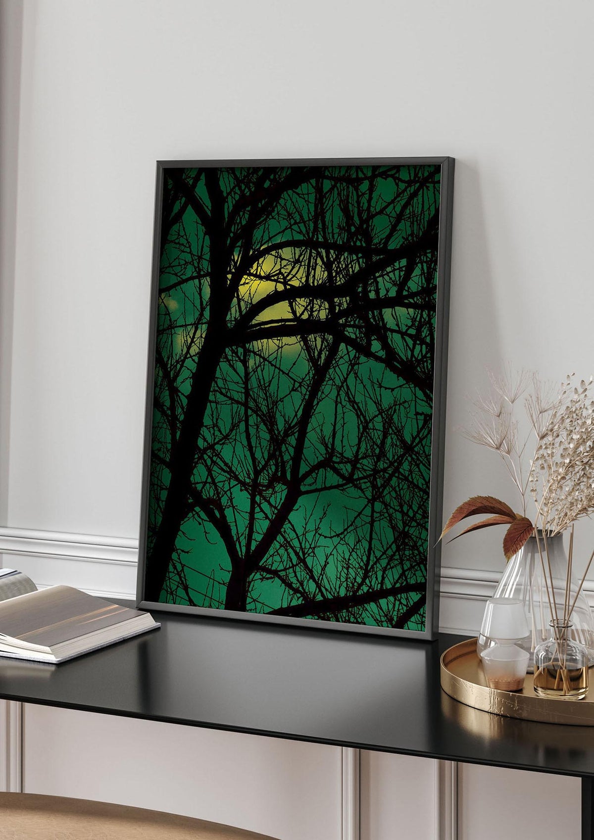 Sunset Through Trees Green Art For The Home - living room 4