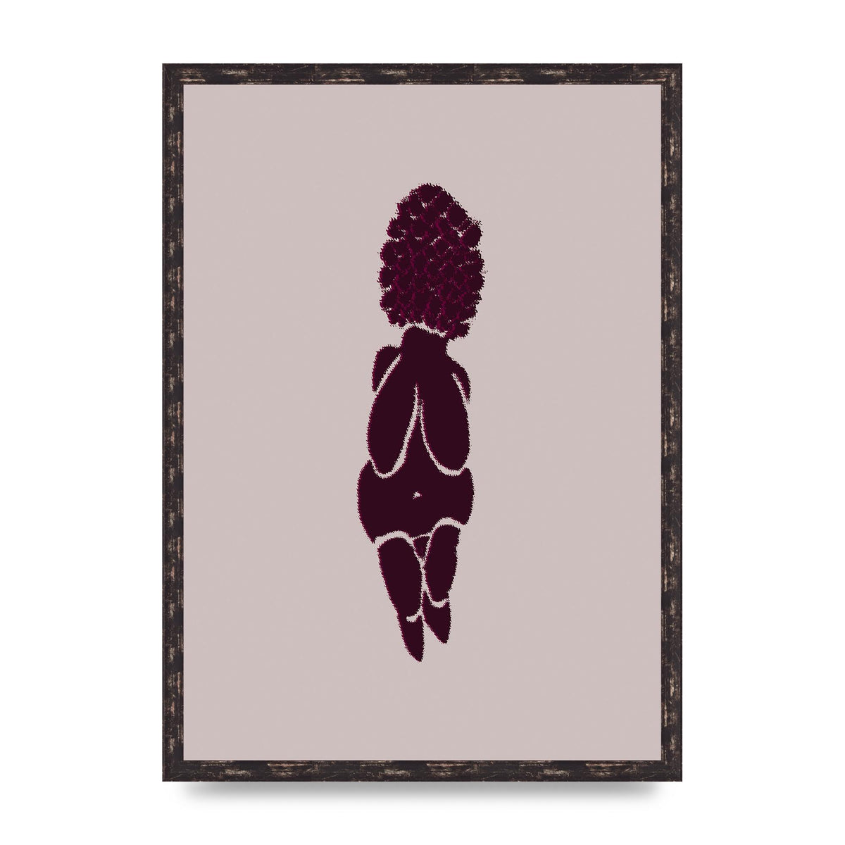Abstract Painted Figure Wall Art - A2 framed