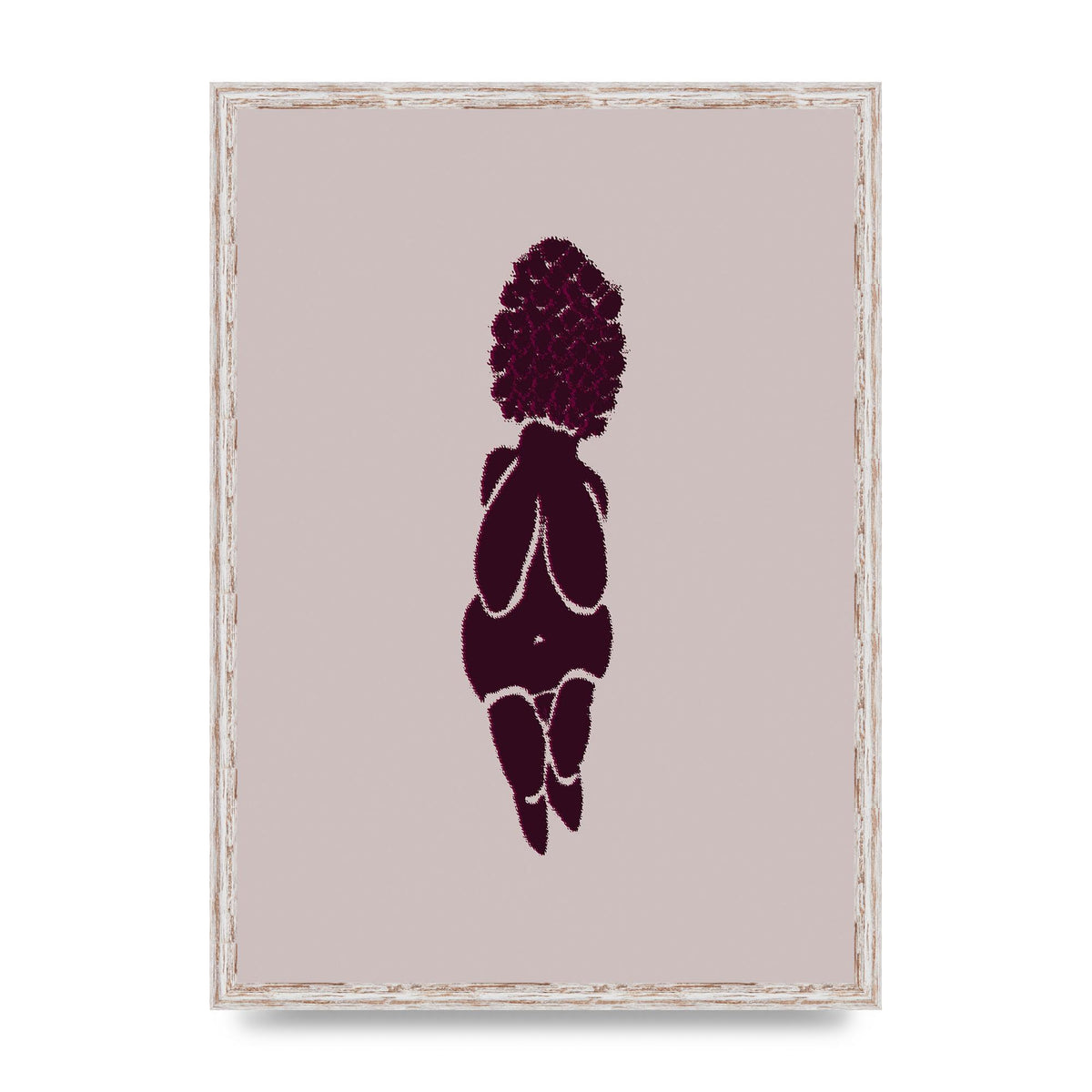 Abstract Painted Figure Wall Art - A2 framed