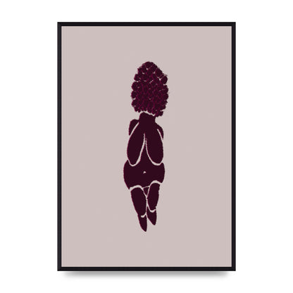 Abstract Painted Figure Wall Art - A2 framed