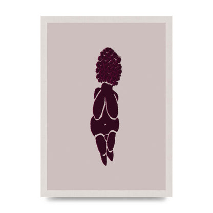 Abstract Painted Figure Wall Art - A3 framed