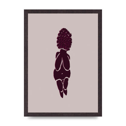 Abstract Painted Figure Wall Art - A3 framed