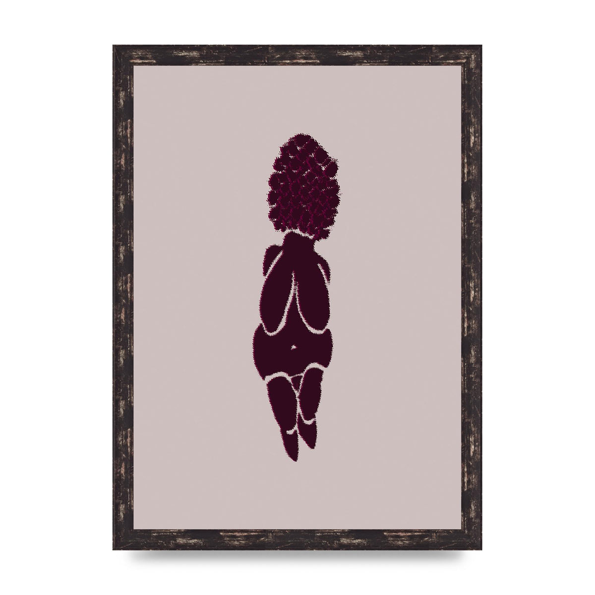 Abstract Painted Figure Wall Art - A3 framed