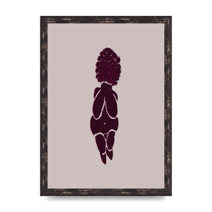 Abstract Painted Figure Wall Art - A3 framed