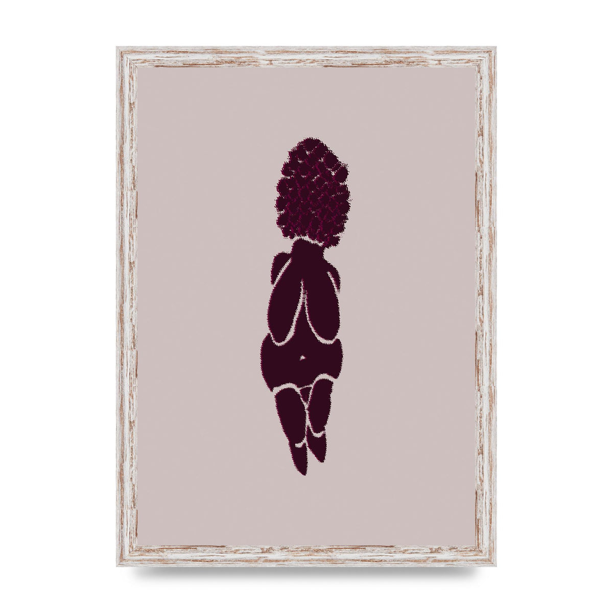 Abstract Painted Figure Wall Art - A3 framed