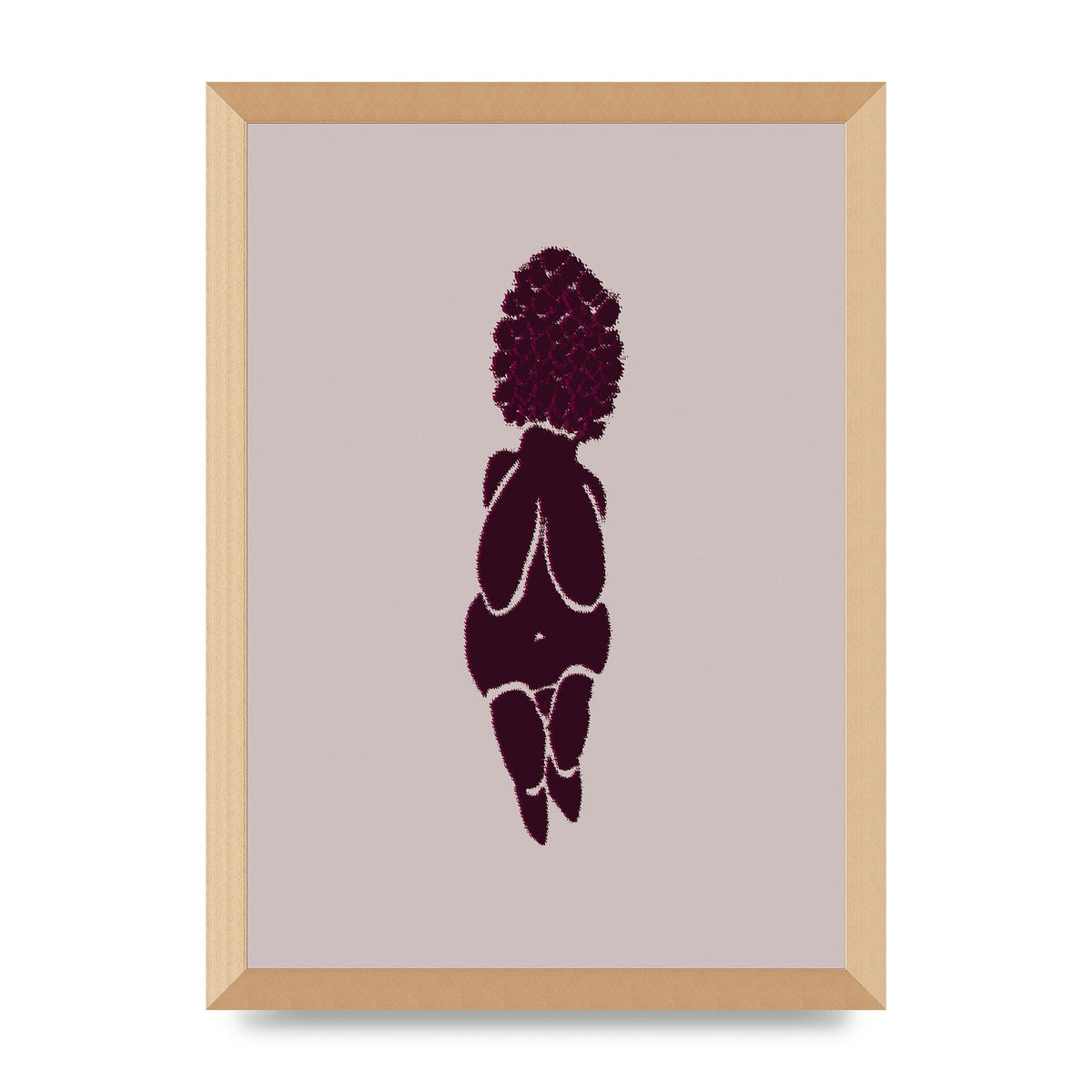 Abstract Painted Figure Wall Art - A3 framed