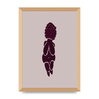 Abstract Painted Figure Wall Art - A3 framed