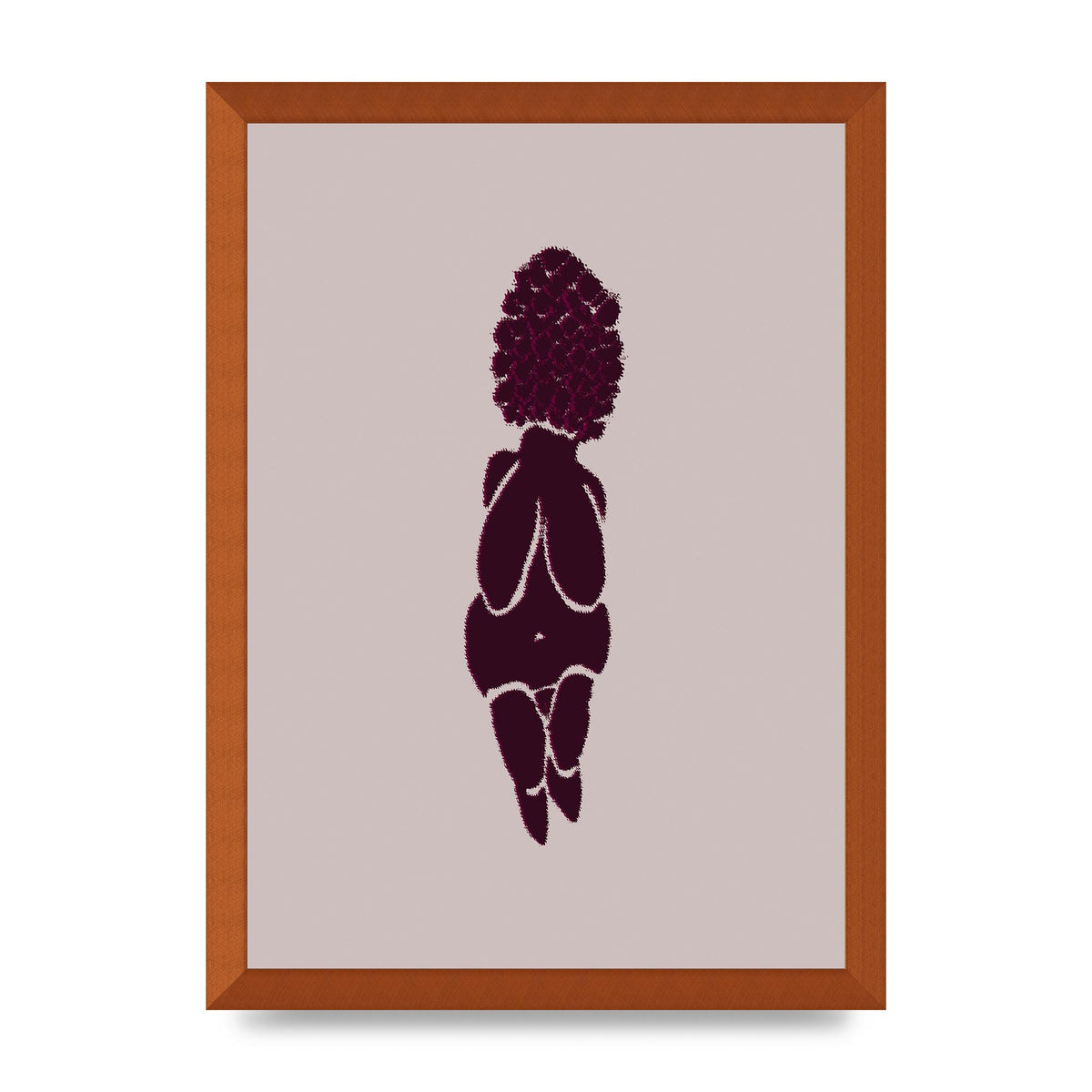 Abstract Painted Figure Wall Art - A3 framed